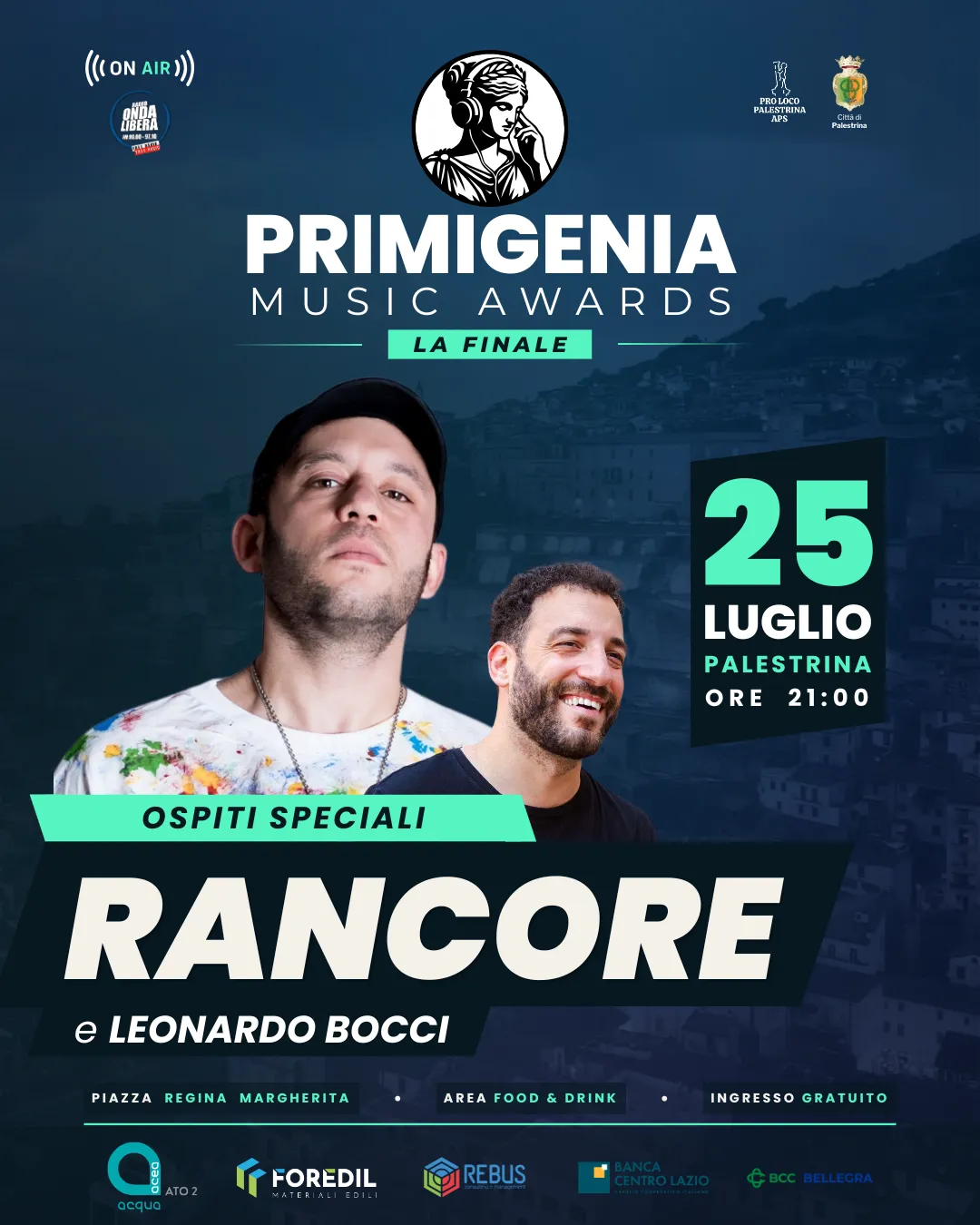 Palestrina, cresce l'attesa per la finale del Primigenia Music Awards