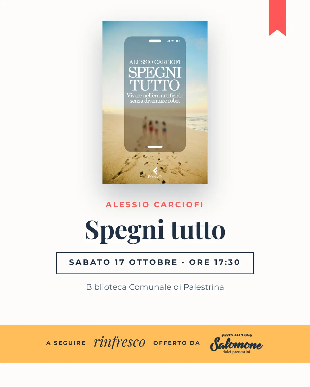 Spegni tutto: sabato 17 ottobre Alessio Carciofi al Segnalibro